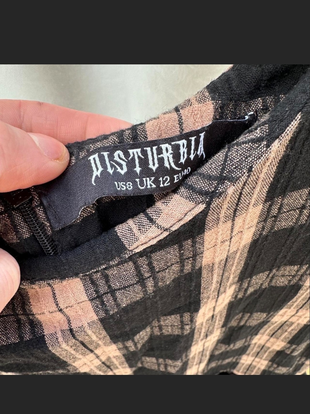 Disturbia Backspace Check Mini Skater Dress - Picture 4 of 4